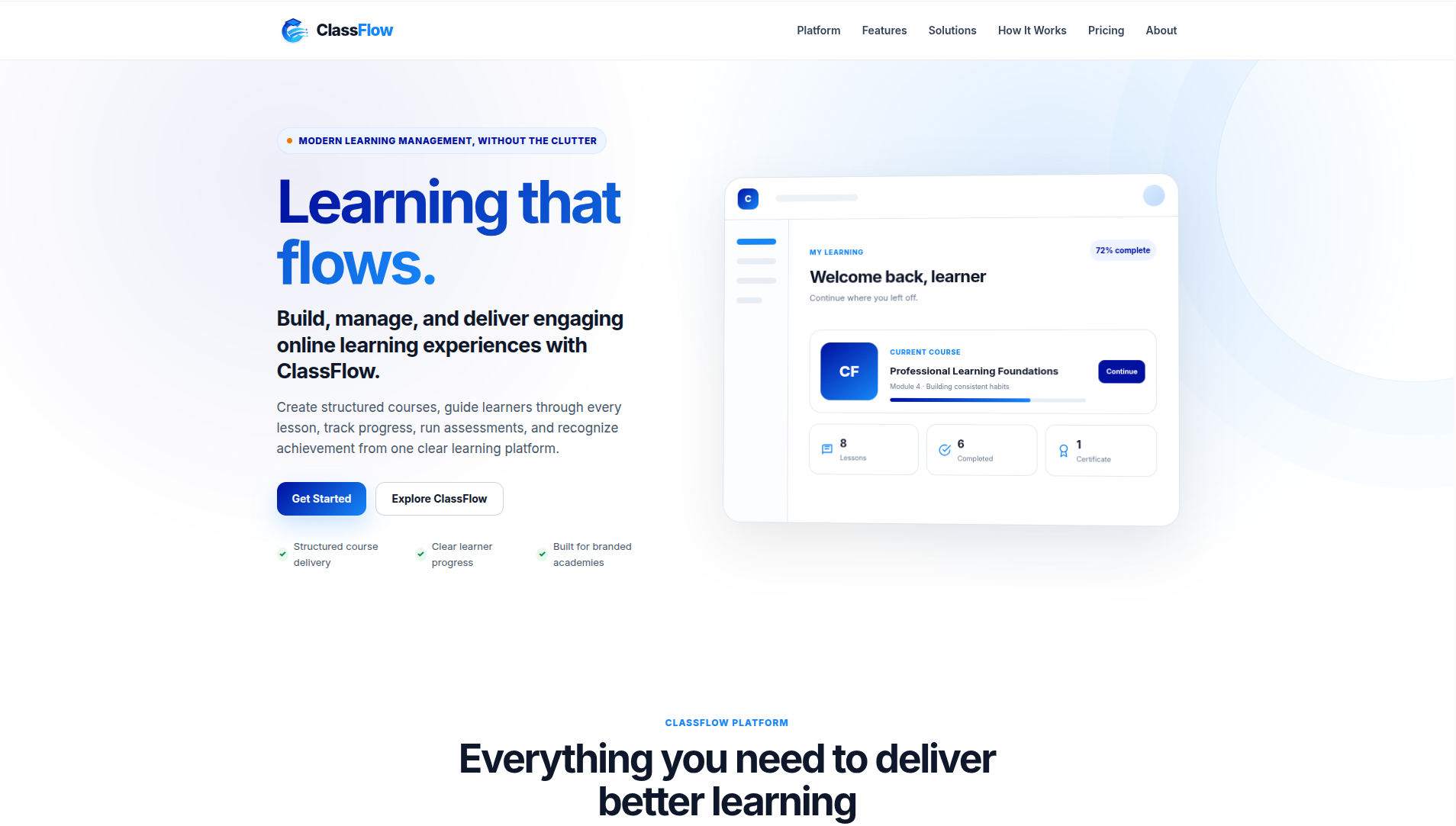 ClassFlow LMS project screenshot