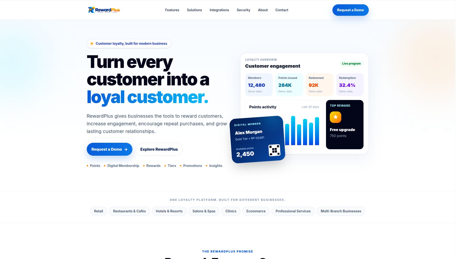 RewardPlus Loyalty SaaS project screenshot