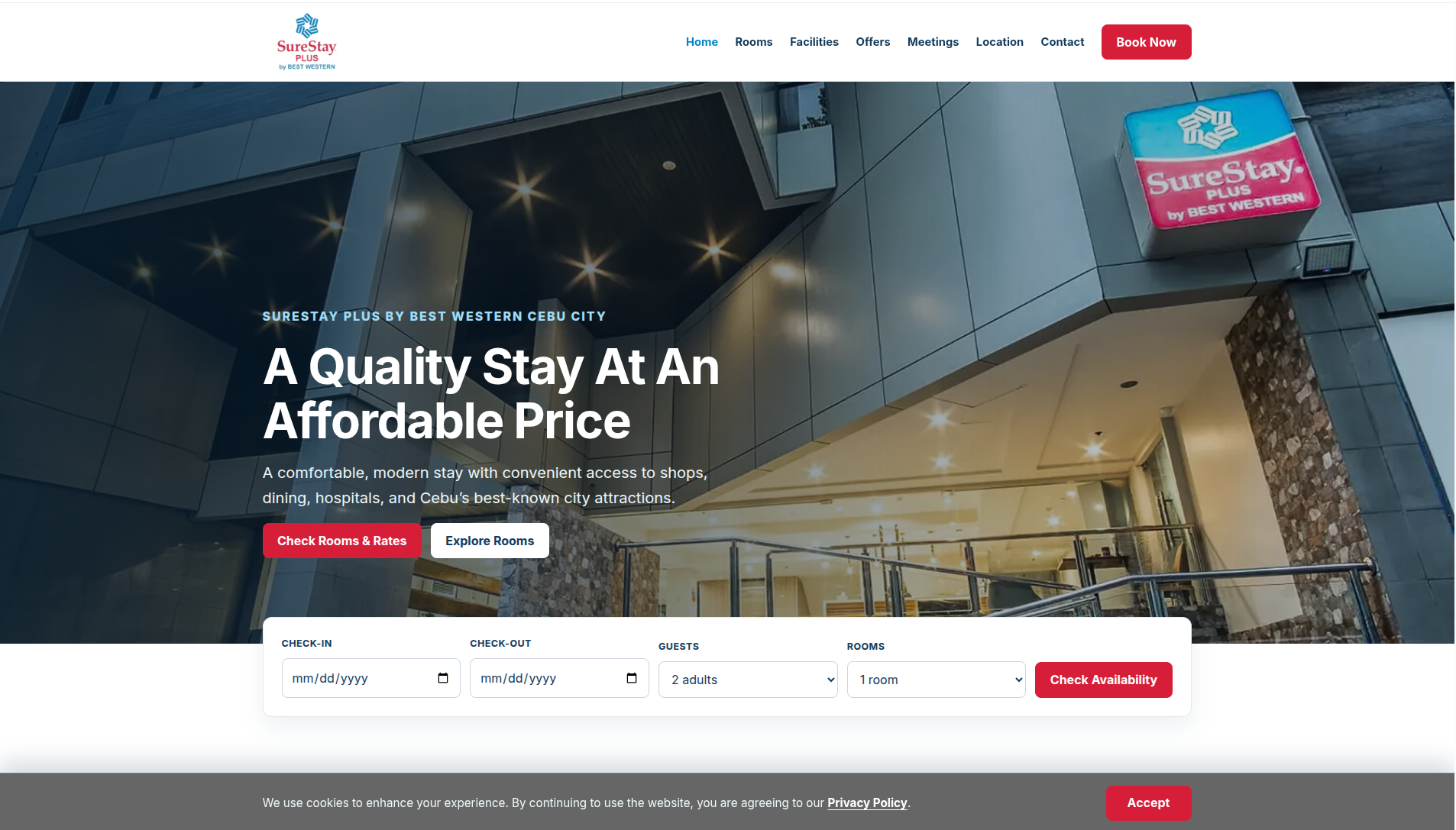 SureStay Plus by Best Western Cebu City Website project screenshot
